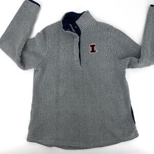 Colosseum Womens Fleece ¼ Snap Up Illini University of Illinois Fleece Sz L